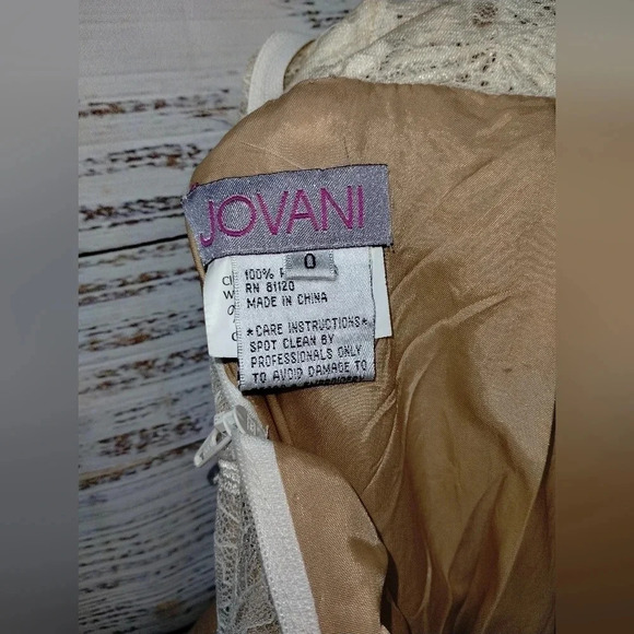 Jovani Prom‎ Wedding Dress White Nude size 0 One Shoulder Sheer Mermaid - Picture 12 of 16